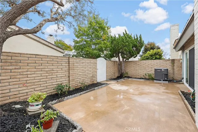 a backyard of a house