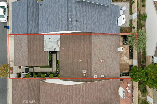 an aerial view of city and lake