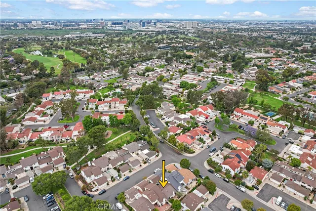 an aerial view of multiple house