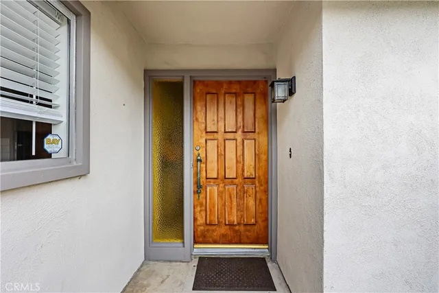 a view of front door