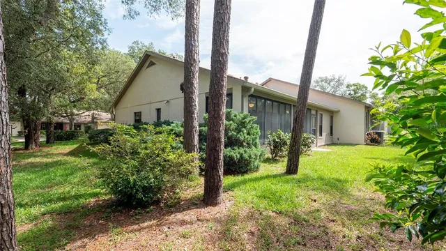 a house view with a garden space