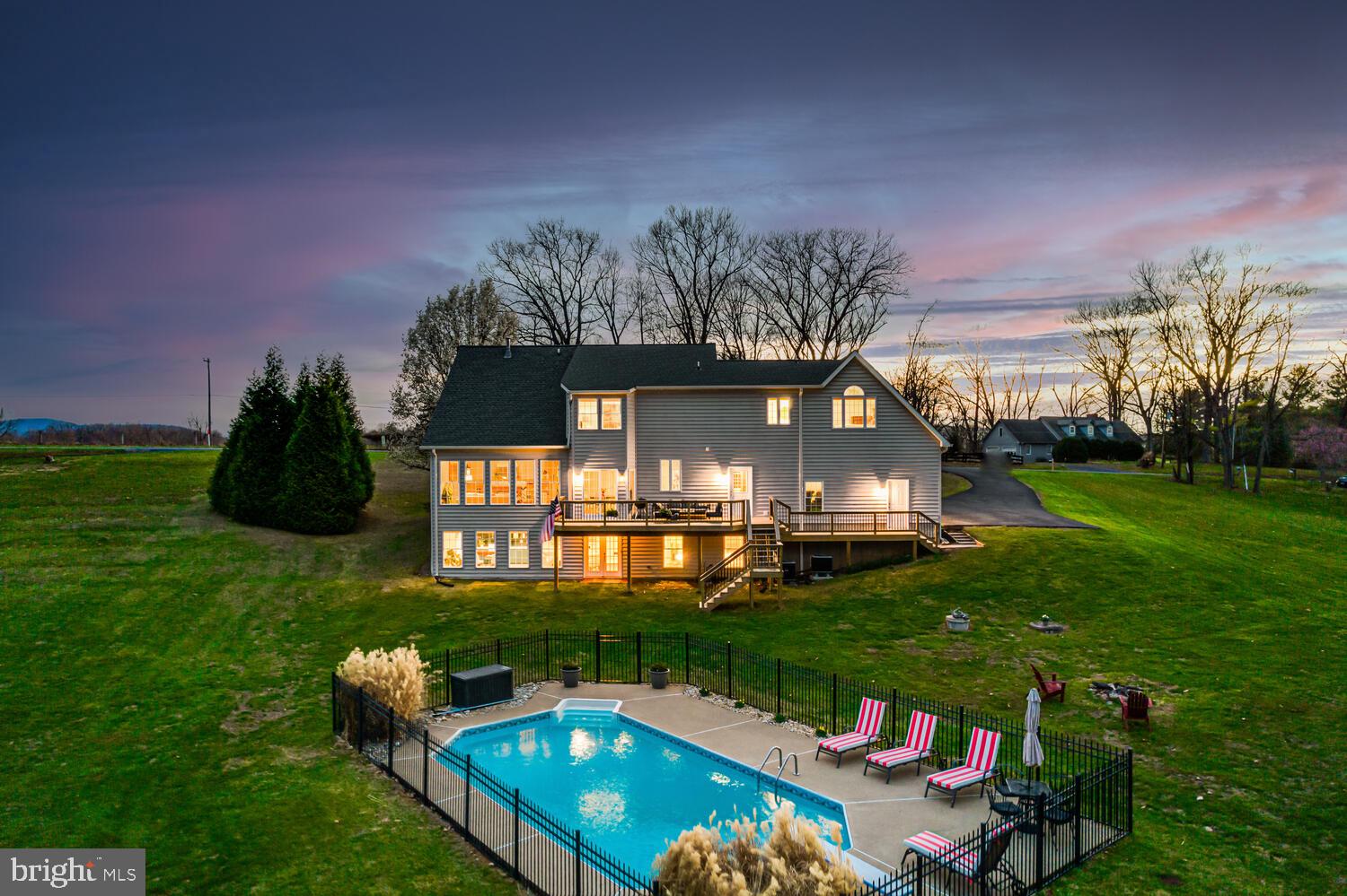 2673 Fairground Road Front Royal, VA 22630 - Photo 6 of 91 Serene home with pool at twilight.