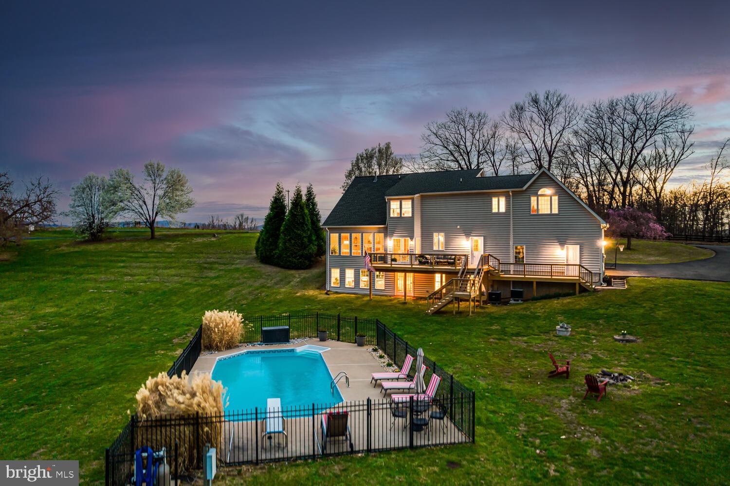 2673 Fairground Road Front Royal, VA 22630 - Photo 7 of 91 Serene home with pool at twilight.