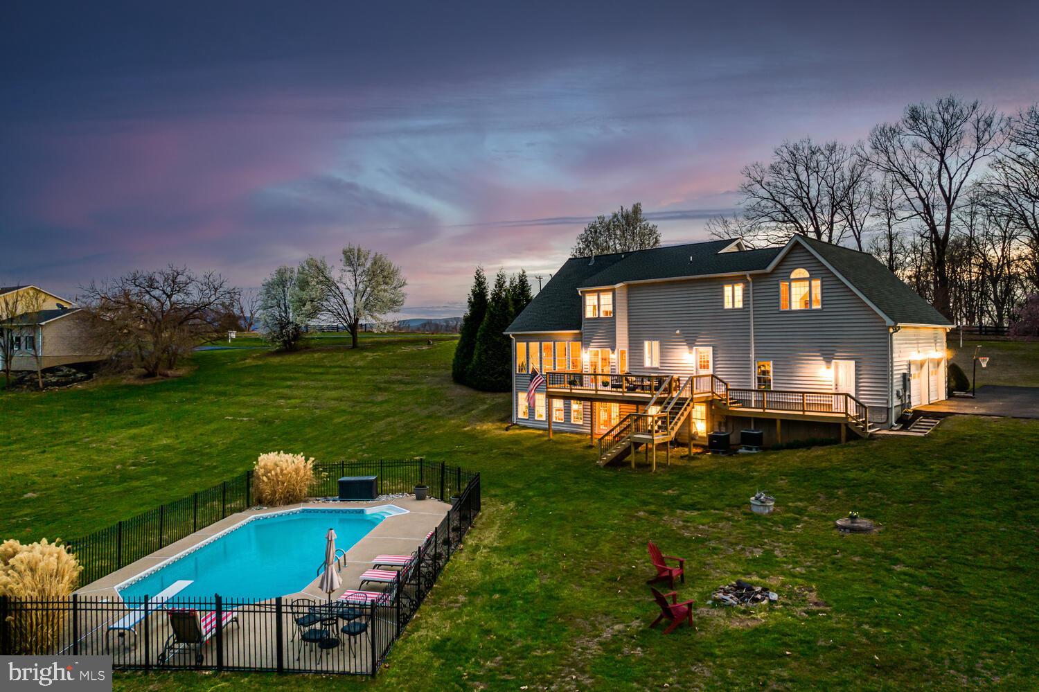 2673 Fairground Road Front Royal, VA 22630 - Photo 80 of 91 Serene home with pool at twilight.