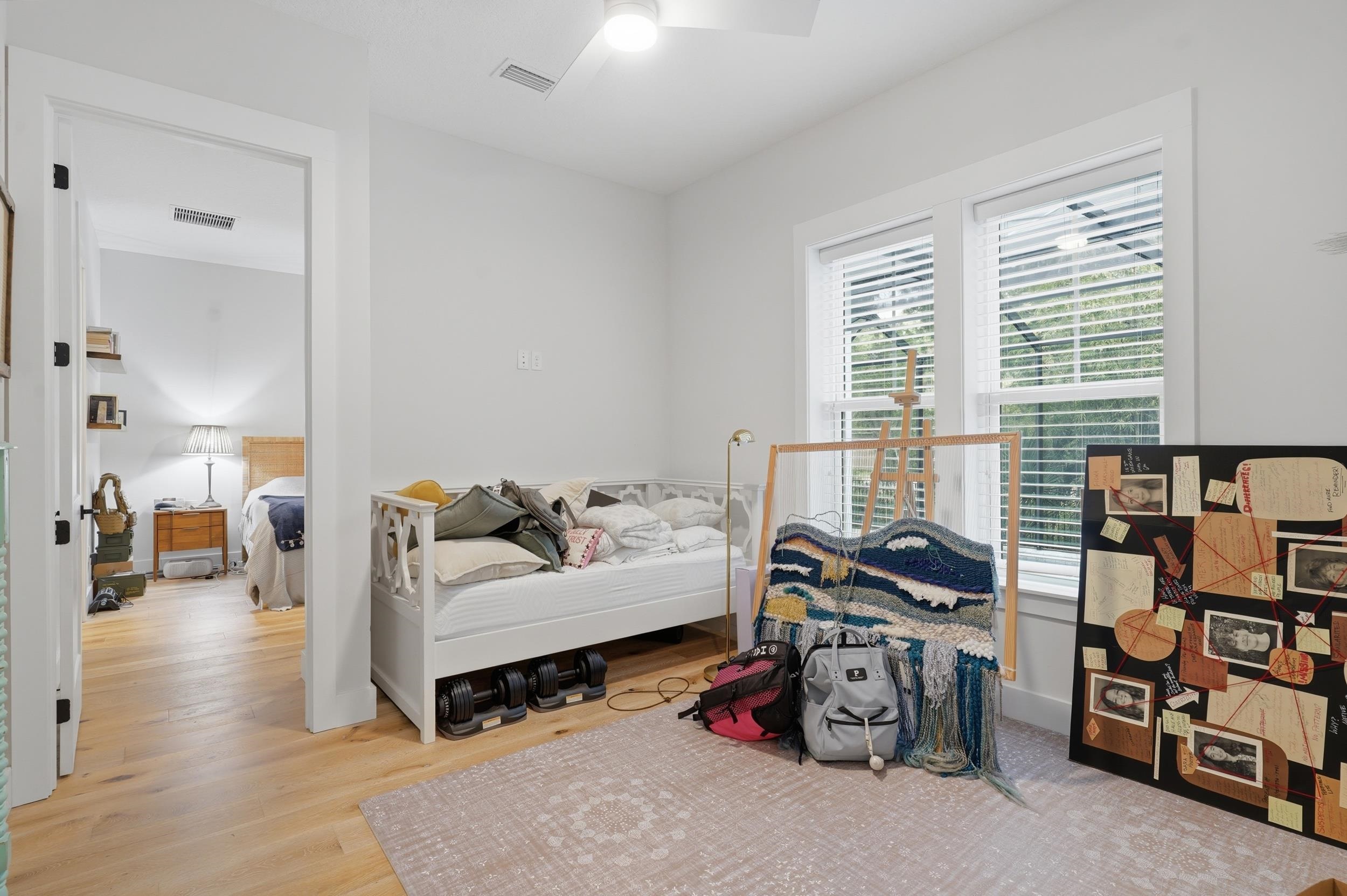 240 Ridgeway Road St. Augustine, FL 32080 - Photo 26 of 38 Bedroom with light wood-style flooring and ceiling fan