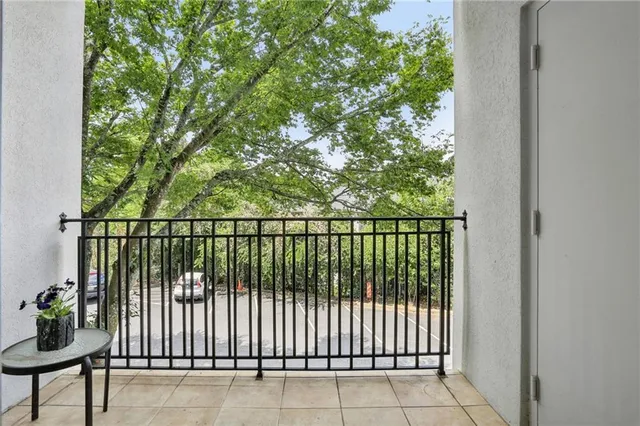 a view of a balcony