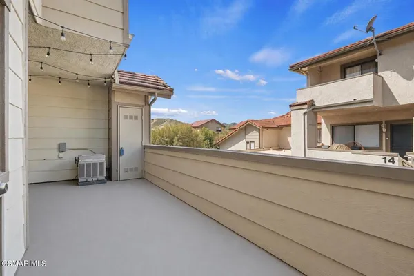 a view of a house with a balcony