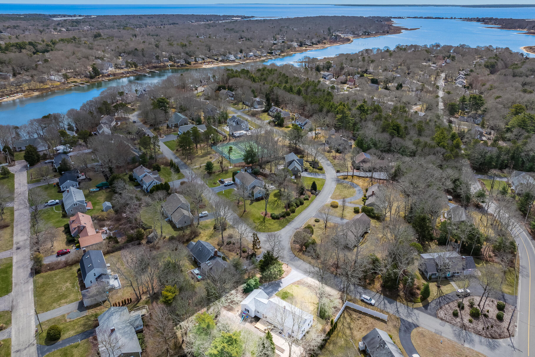 8 Rivers End Road Teaticket, MA 02536 - Photo 27 of 33 an aerial view of house with yard