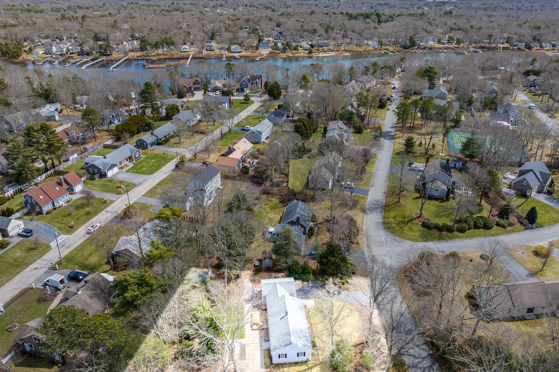 8 Rivers End Road Teaticket, MA 02536 - Photo 28 of 33 an aerial view of residential house with outdoor space