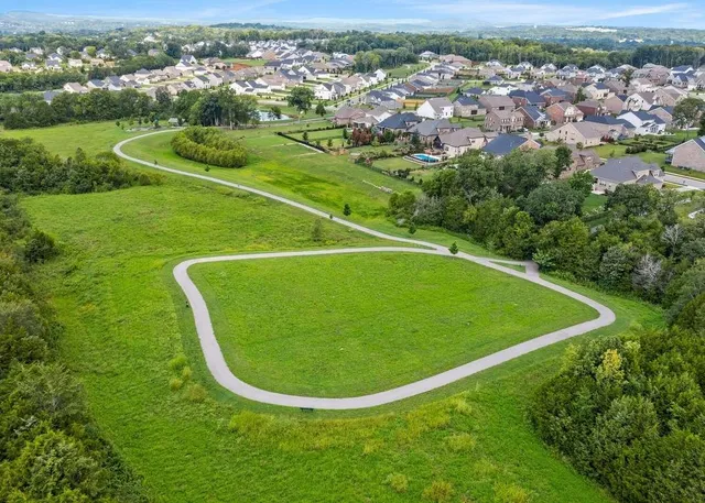 an aerial view of a football ground