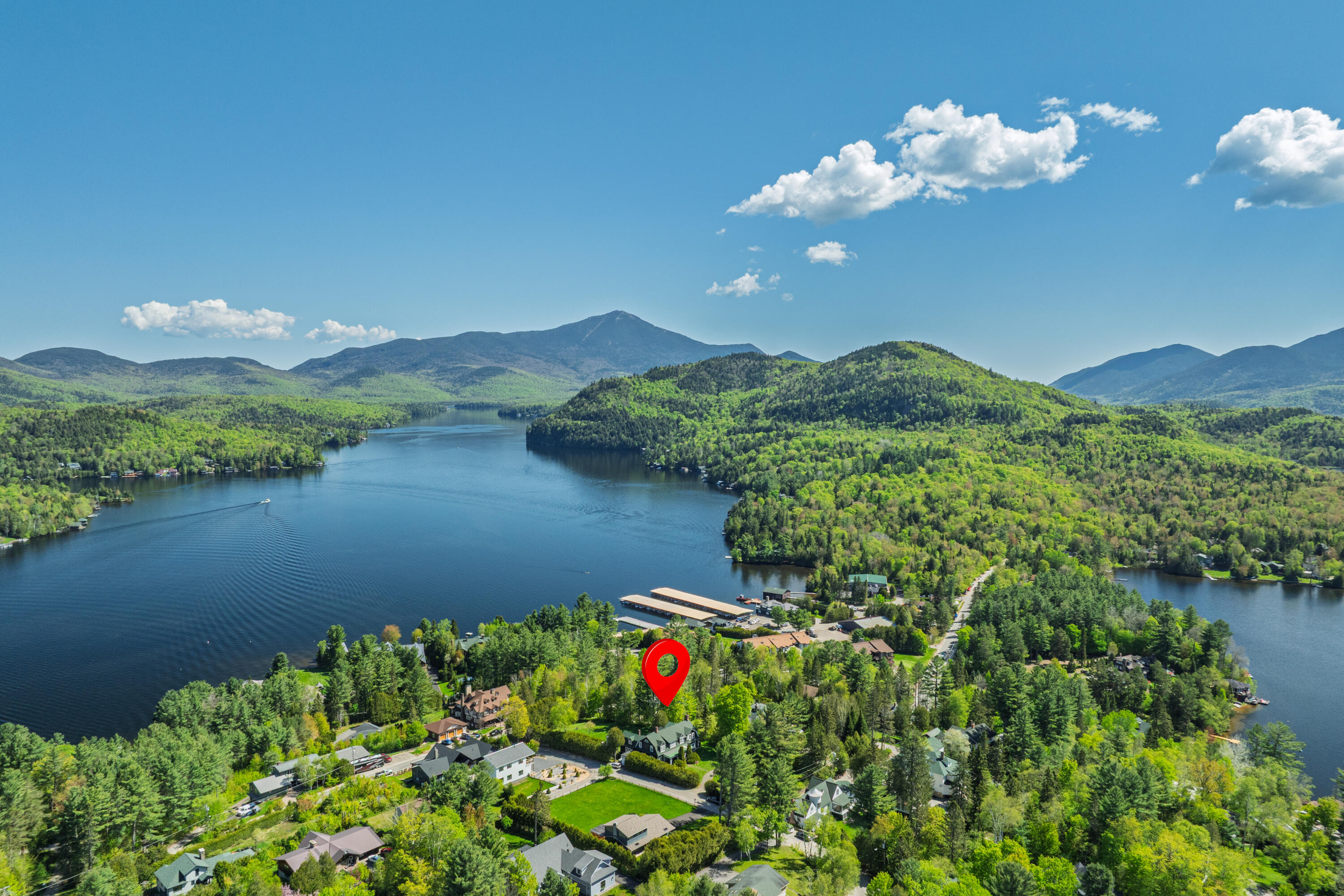 190 Stevens Road Lake Placid, NY 12946 - Photo 32 of 32 Lake Placid on the left and Mirror Lake on the right