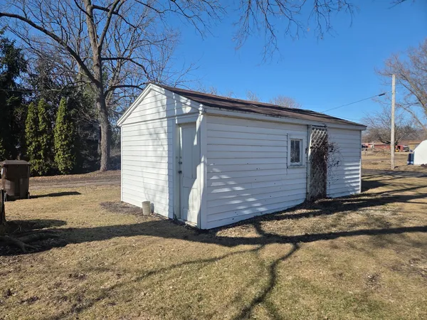 a backyard of a house