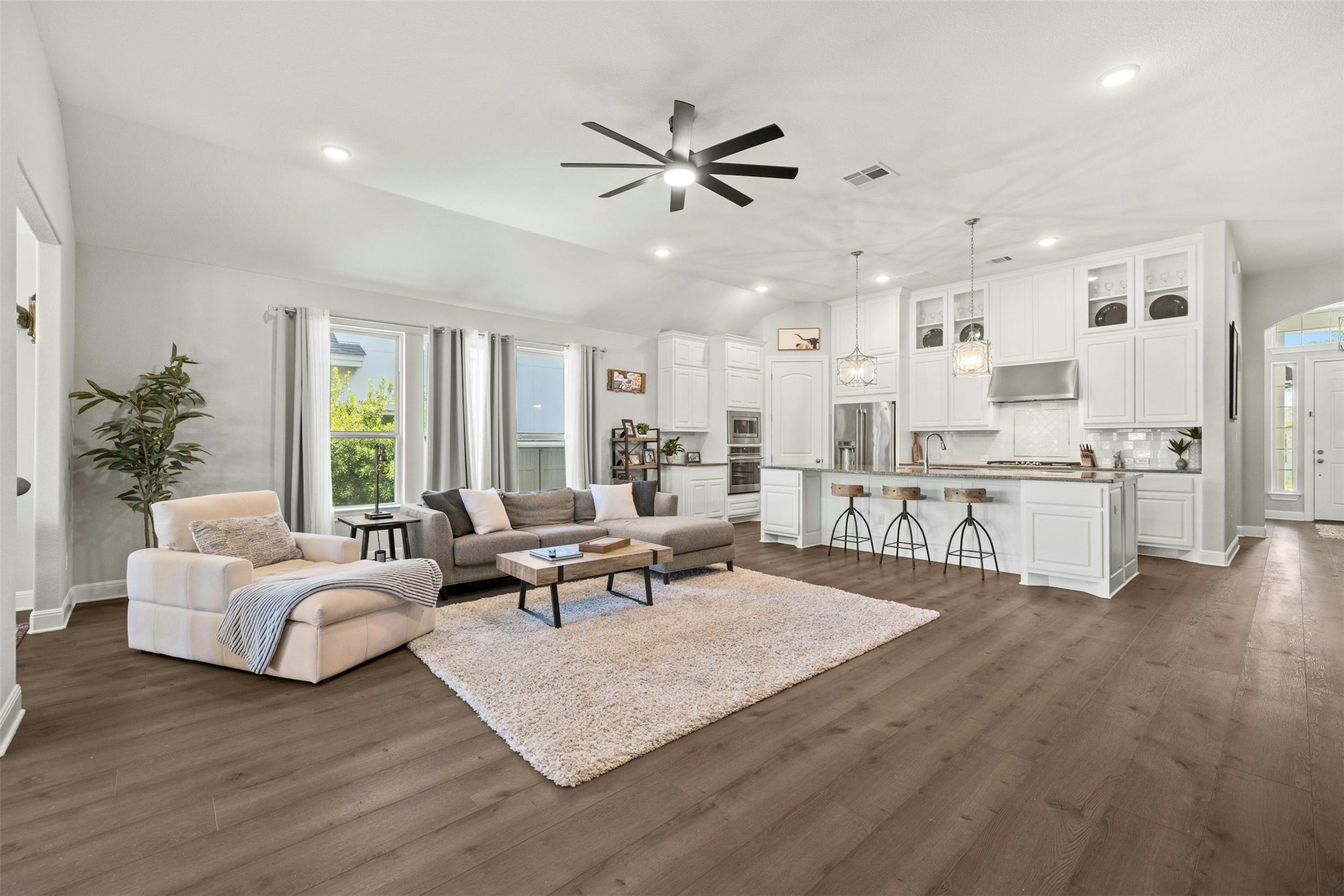 1820 Ficuzza Way Leander, TX 78641 - Photo 5 of 35 LED recessed lighting with
dimmer switches allows for customizable ambiance.