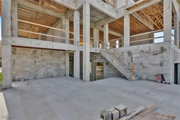 a view of an entrance gate of the building