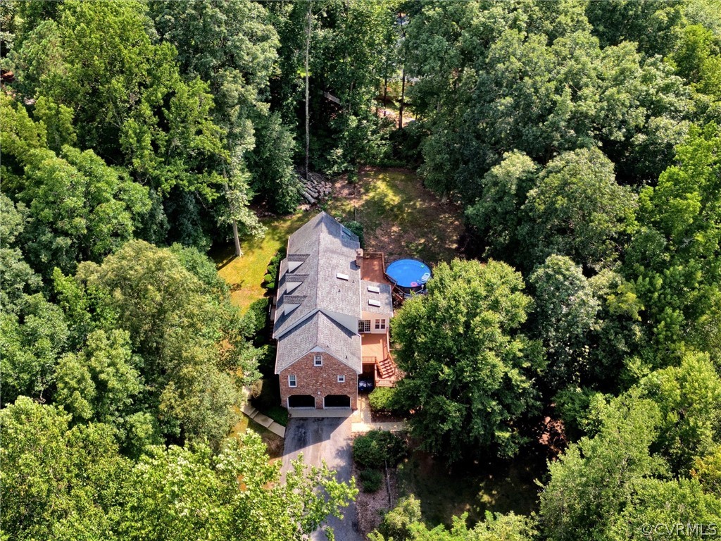 12100 2nd Branch Road Chesterfield, VA 23838 - Photo 3 of 41 an aerial view of a house with yard swimming pool and outdoor seating