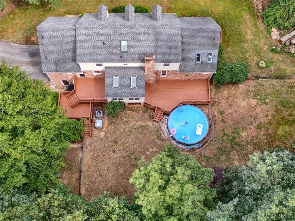 12100 2nd Branch Road Chesterfield, VA 23838 - Photo 35 of 41 an aerial view of a house with an outdoor space and seating