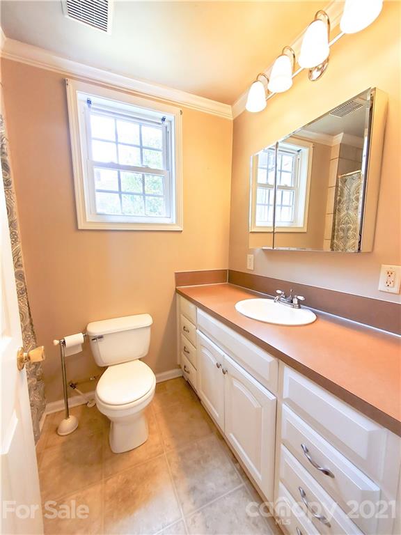 602 Self Street Cherryville, NC 28021 - Photo 10 of 22 a bathroom with a sink toilet and window