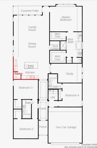a black and white photo of a floor plan