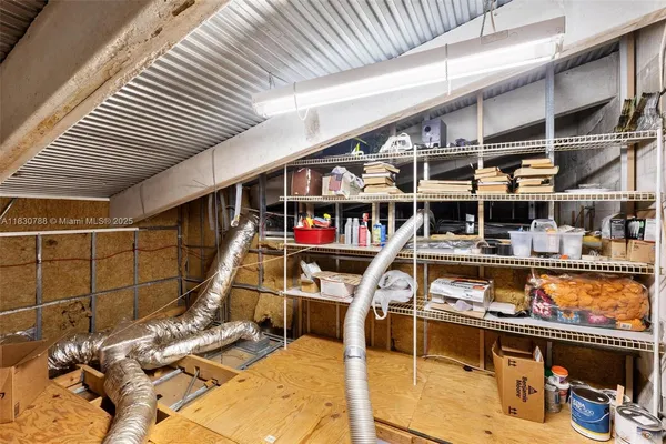 a view of storage and utility room