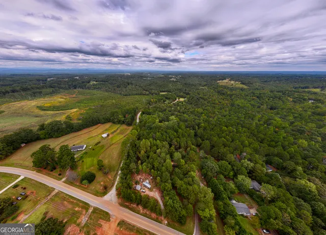 a view of a lake with a building in the background
