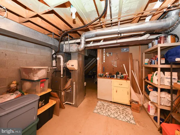 a view of storage and utility room