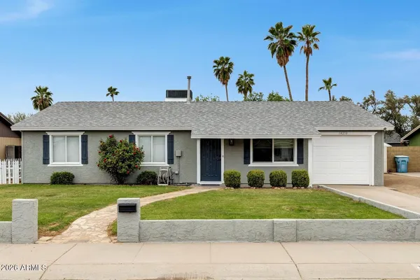 a front view of a house
