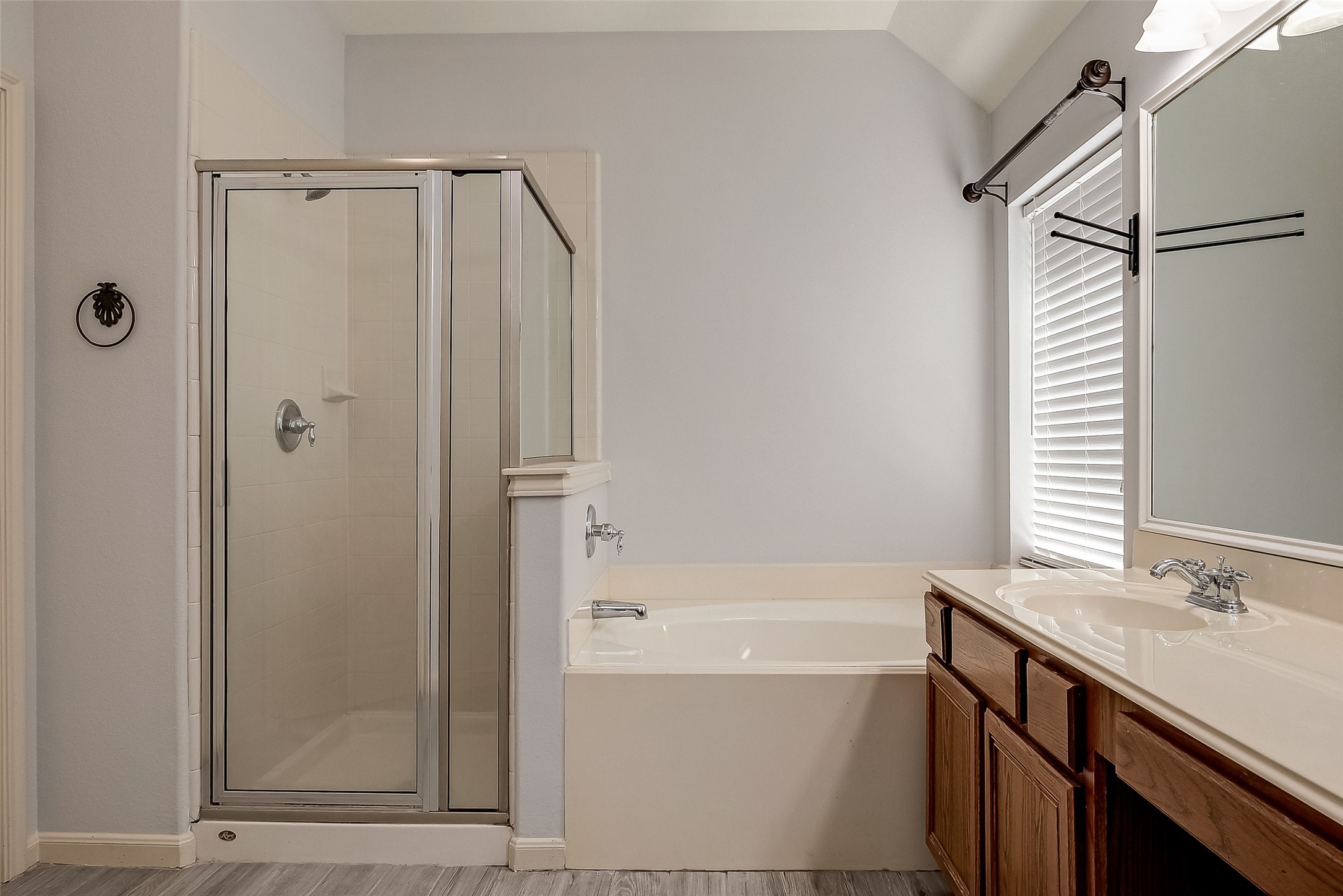 18302 North Elizabeth Shore Loop Cypress, TX 77433 - Photo 27 of 41 a bathroom with a shower and a sink