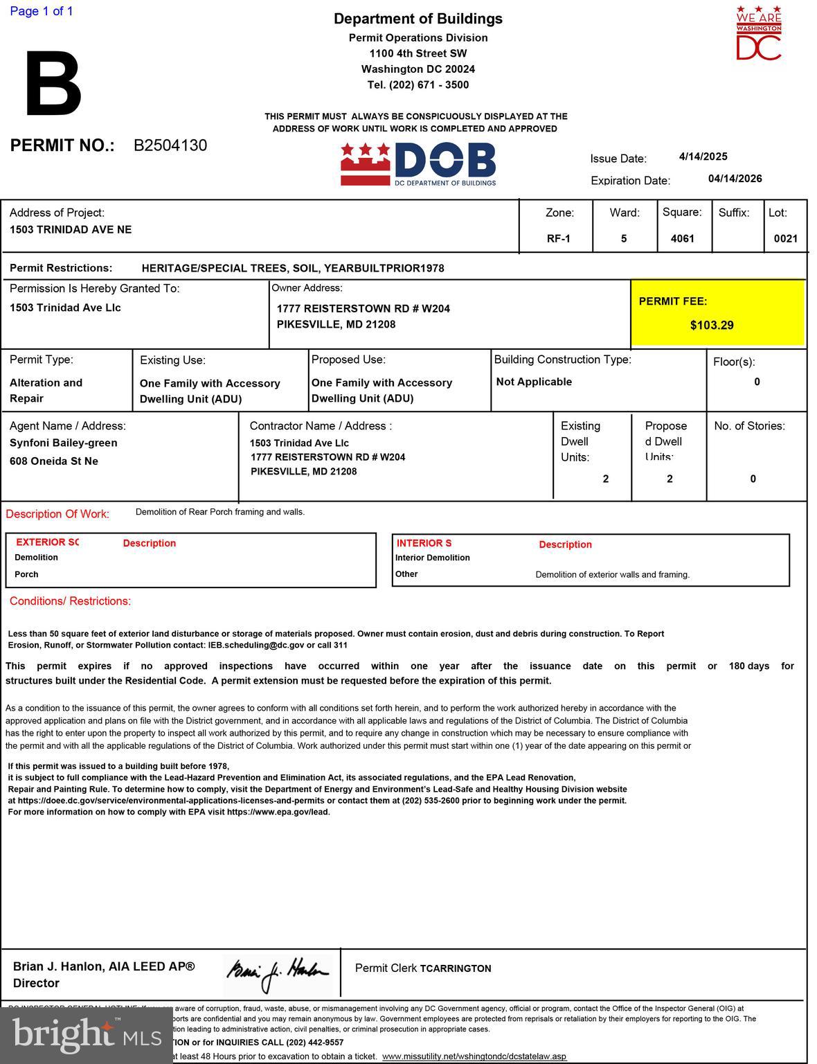 1503 Trinidad Avenue Northeast Washington, DC 20002 - Photo 29 of 29 a black and white photo of a