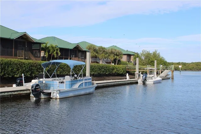 a view of a lake with houses