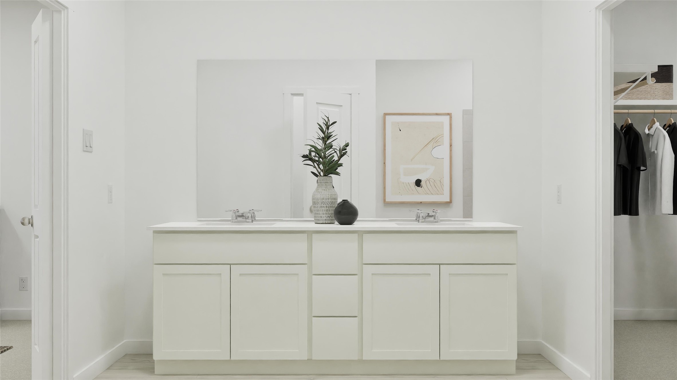 135 Outrigger Way Kyle, TX 78640 - Photo 28 of 33 a bathroom with a sink and a mirror