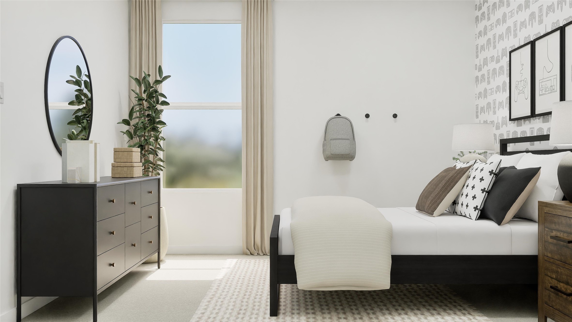 135 Outrigger Way Kyle, TX 78640 - Photo 6 of 33 a bedroom with a bed and a dresser