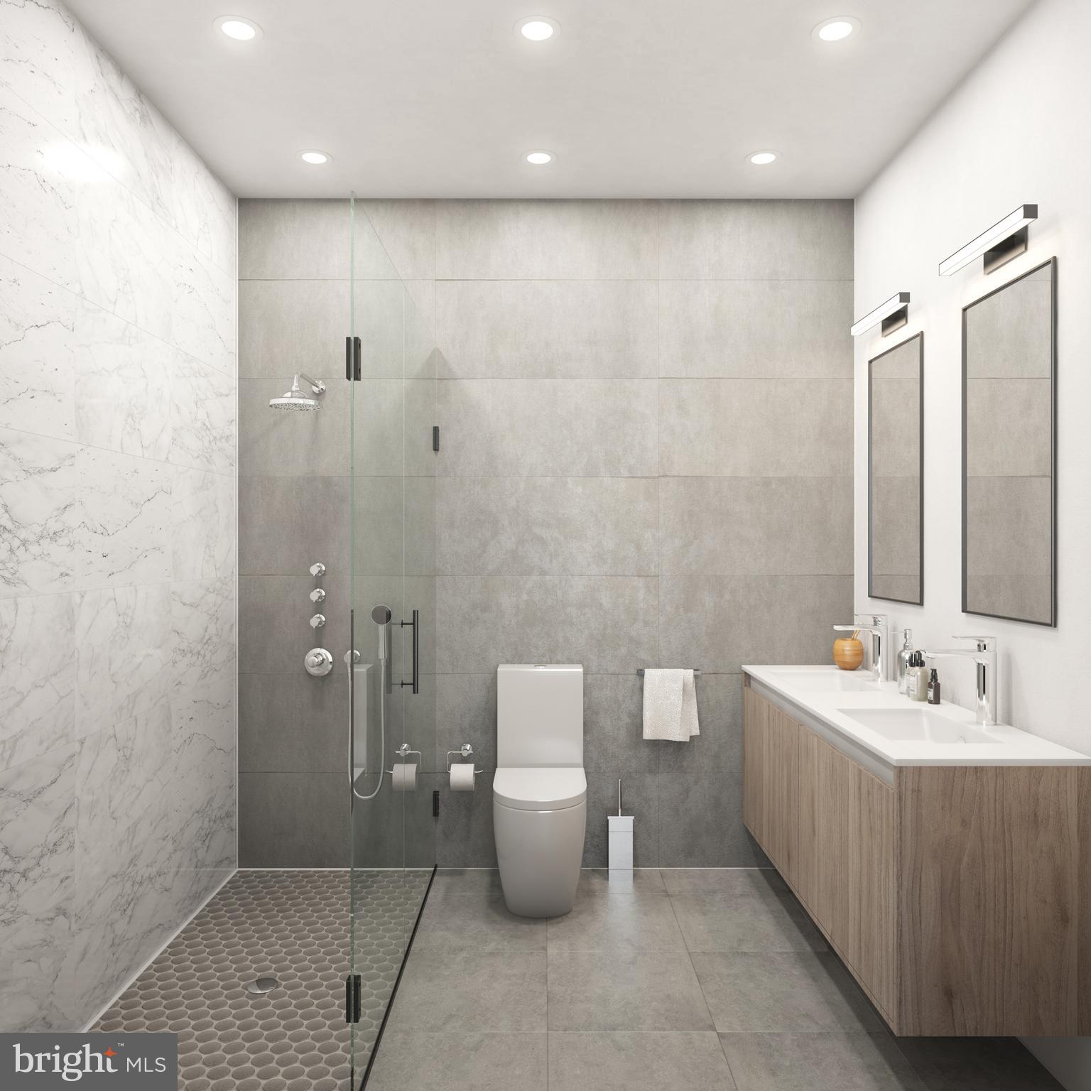 2466 Ontario Road Northwest, Unit E Washington, DC 20009 - Photo 2 of 5 Bathroom Rendering