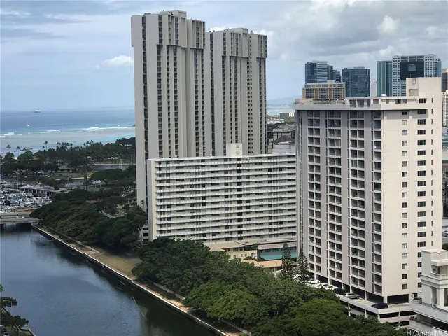a view of a balcony with city view