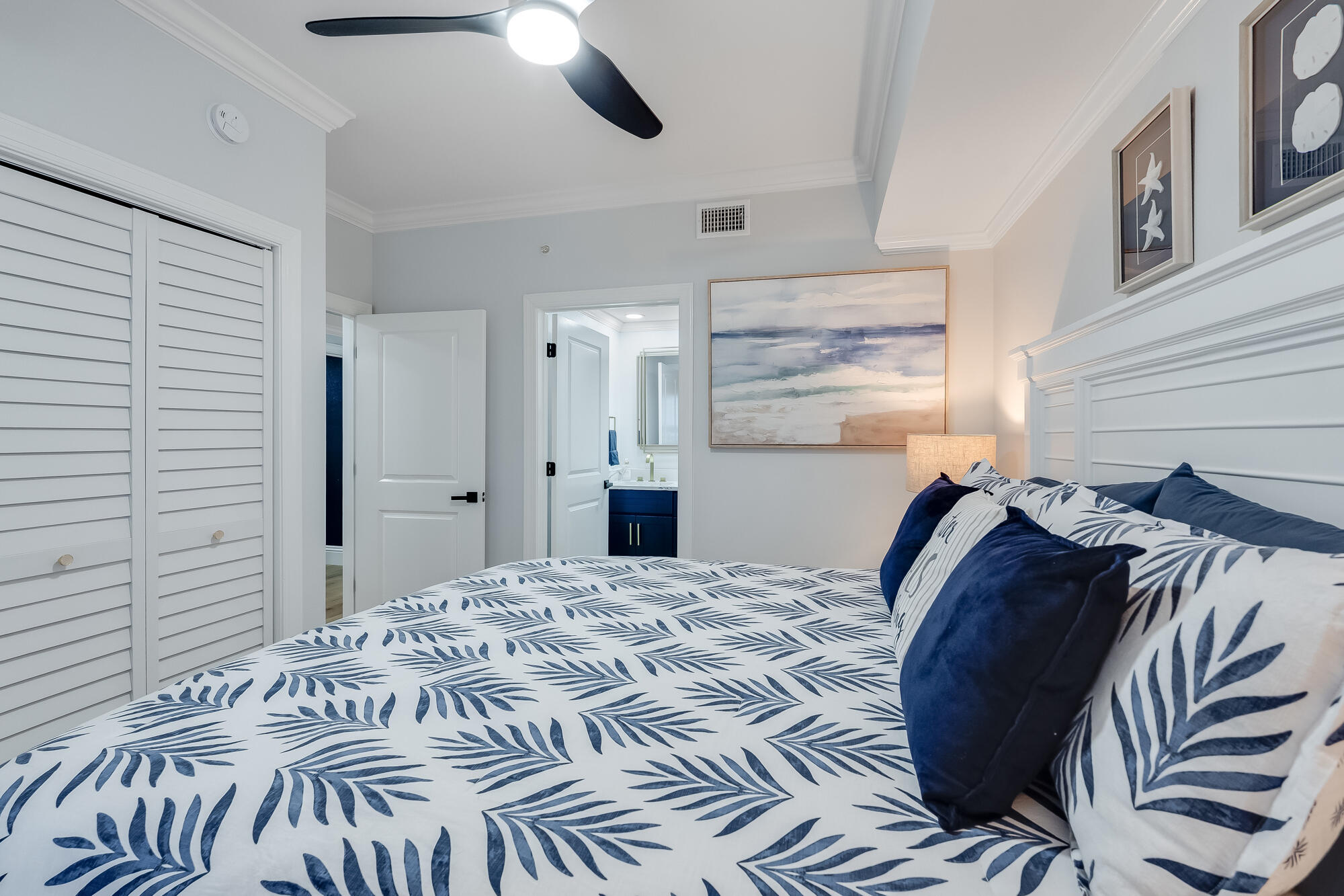 17281 Front Beach Road, Unit 802 Panama City Beach, FL 32413 - Photo 39 of 57 a bedroom with a bed and a window