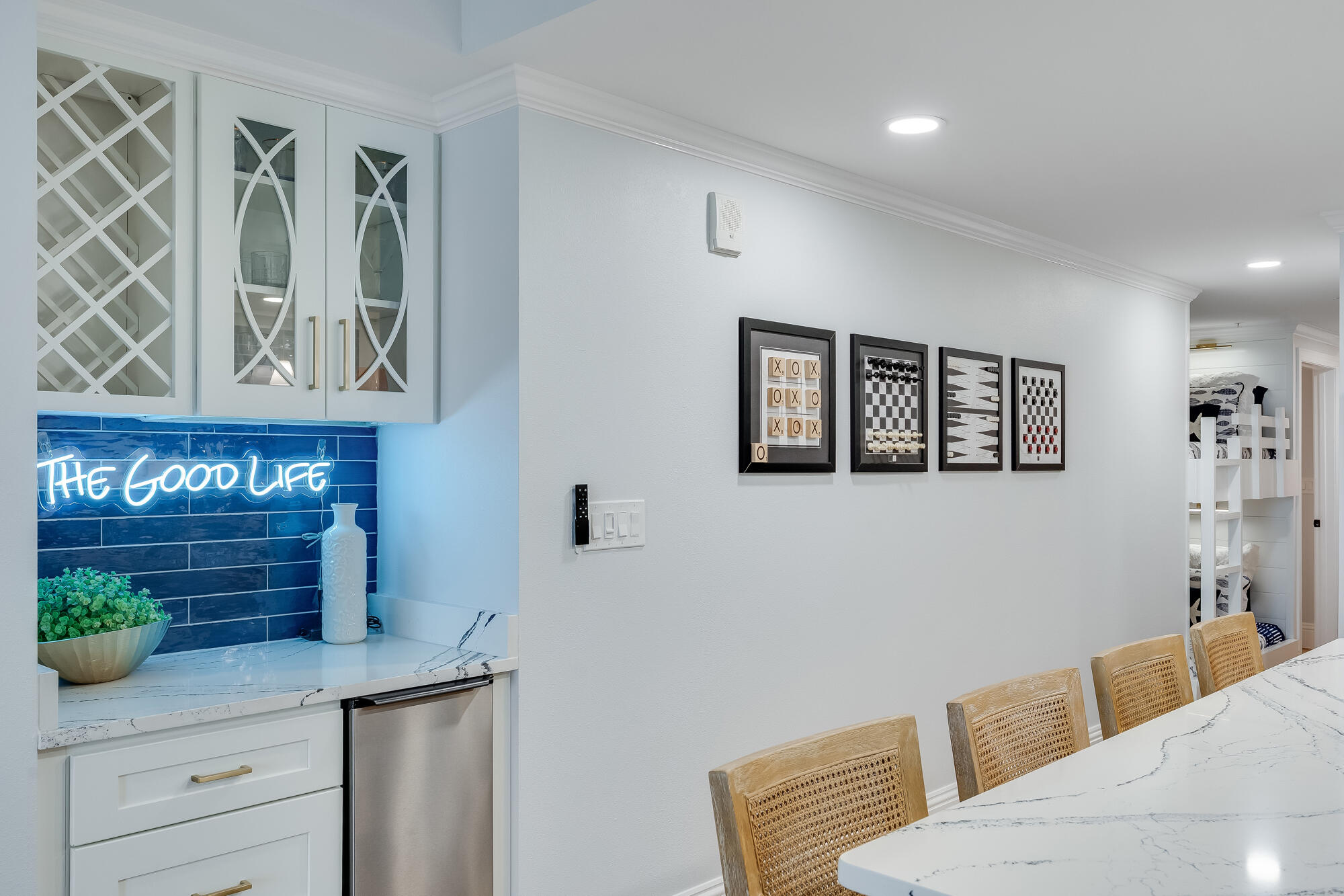 17281 Front Beach Road, Unit 802 Panama City Beach, FL 32413 - Photo 9 of 57 a living room with furniture and wooden floor
