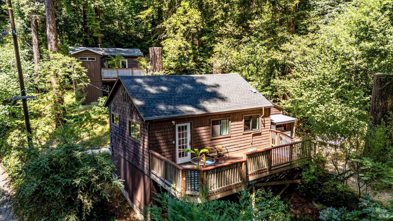 9079 Middle Terrace Monte Rio, CA 95462 - Photo 2 of 48 2 homes sit on over a quarter acre of pristine forest minutes from the Russian River