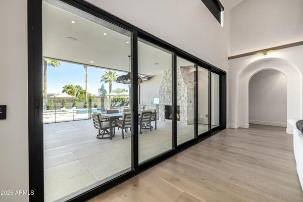 a kitchen with lots of counter top space