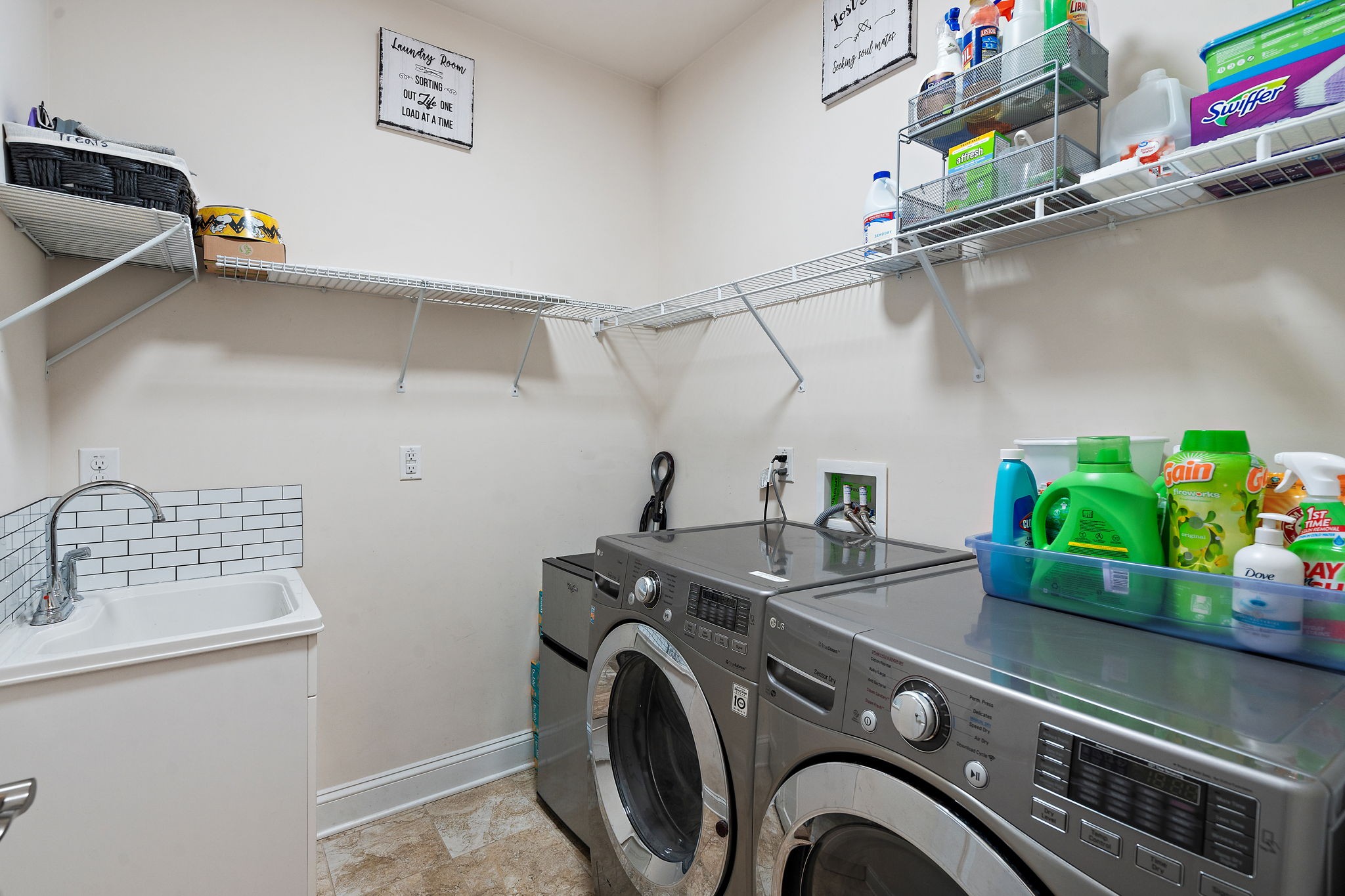 4012 Compass Pointe Court Thompson's Station, TN 37179 - Photo 41 of 54 a utility room with dryer and washer