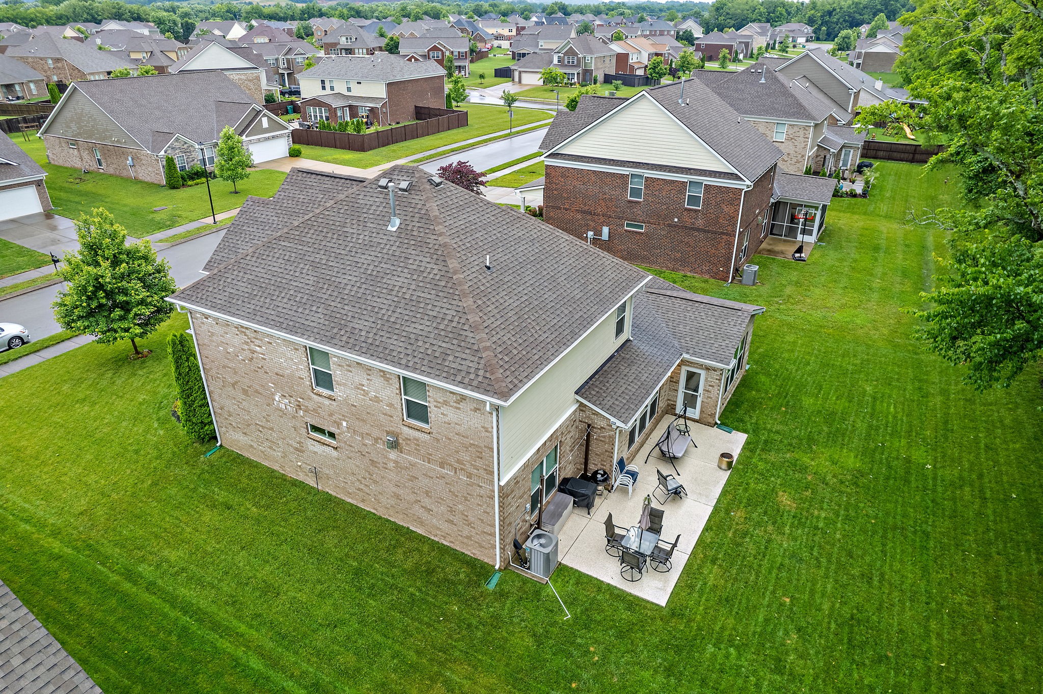 4012 Compass Pointe Court Thompson's Station, TN 37179 - Photo 46 of 54 an aerial view of a house with a garden