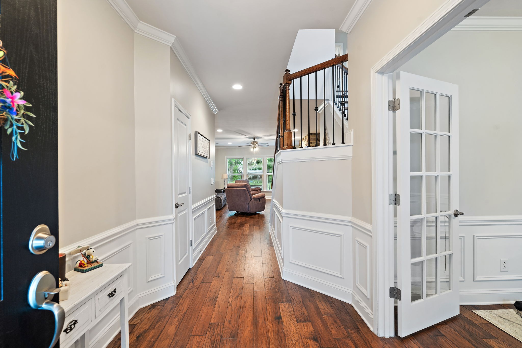 4012 Compass Pointe Court Thompson's Station, TN 37179 - Photo 10 of 54 a view of a hallway with wooden floor and staircase