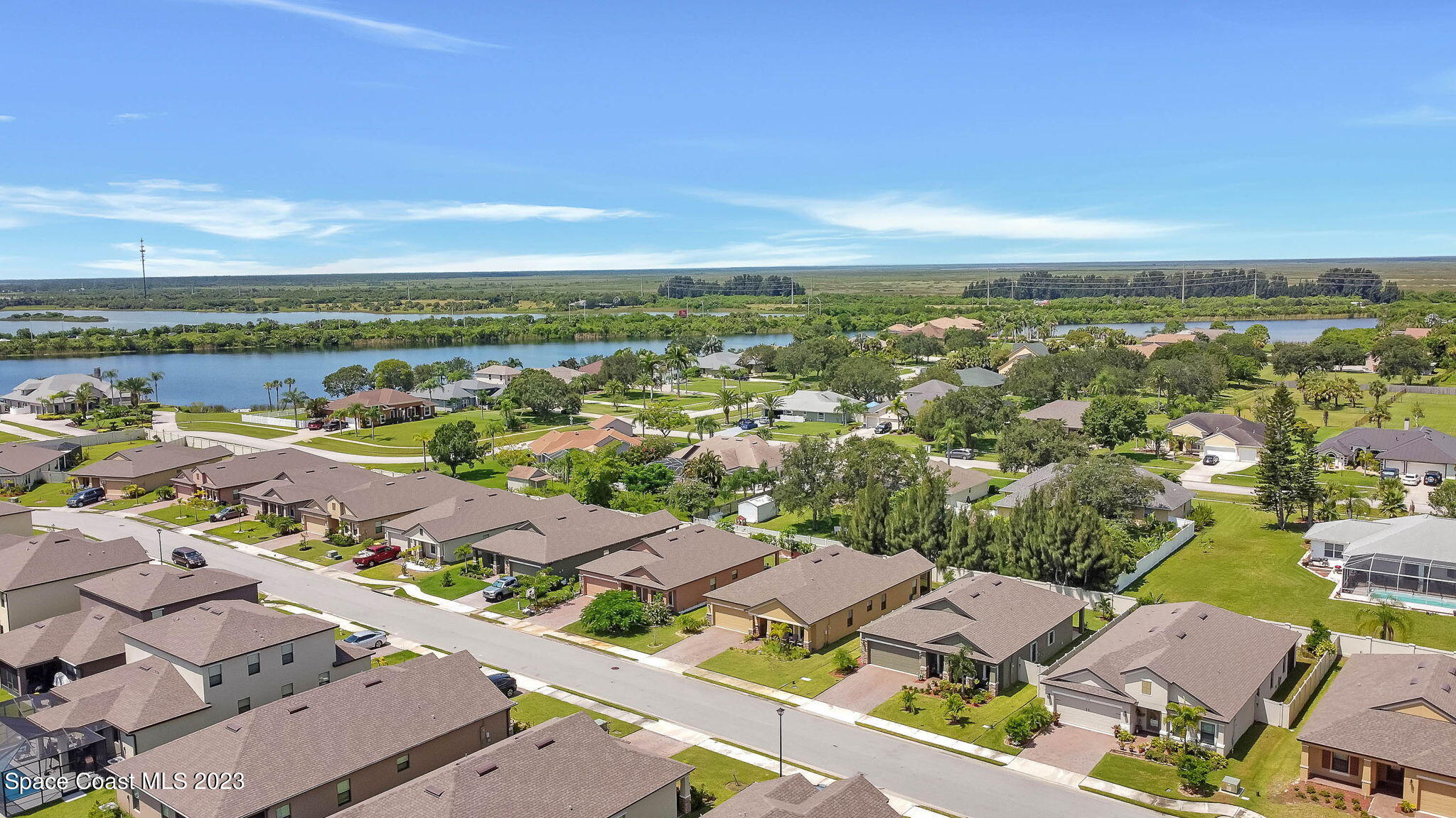 3536 Whimsical Circle Rockledge, FL 32955 - Photo 27 of 40 an aerial view of residential building with outdoor space