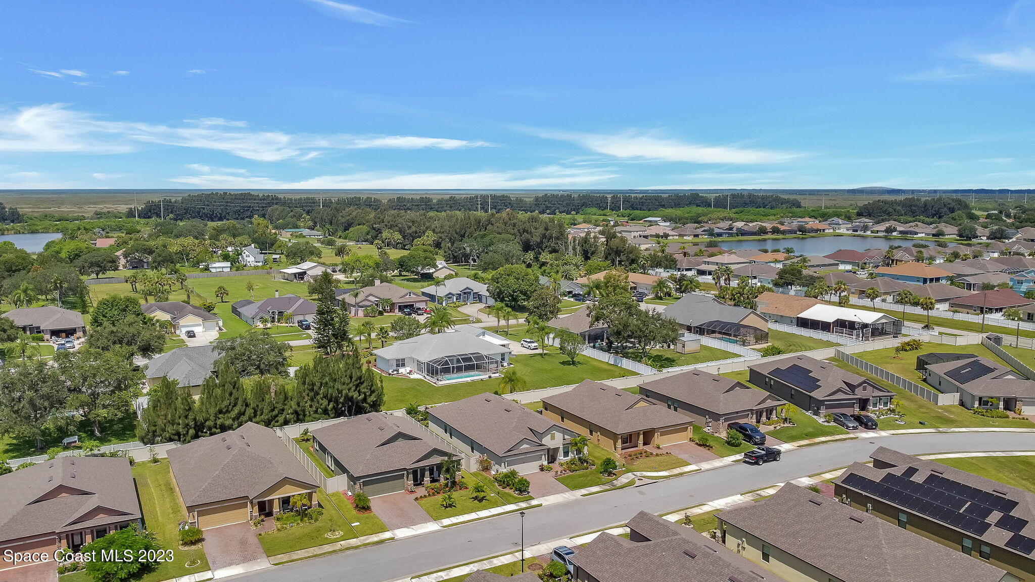 3536 Whimsical Circle Rockledge, FL 32955 - Photo 31 of 40 an aerial view of residential houses with outdoor space