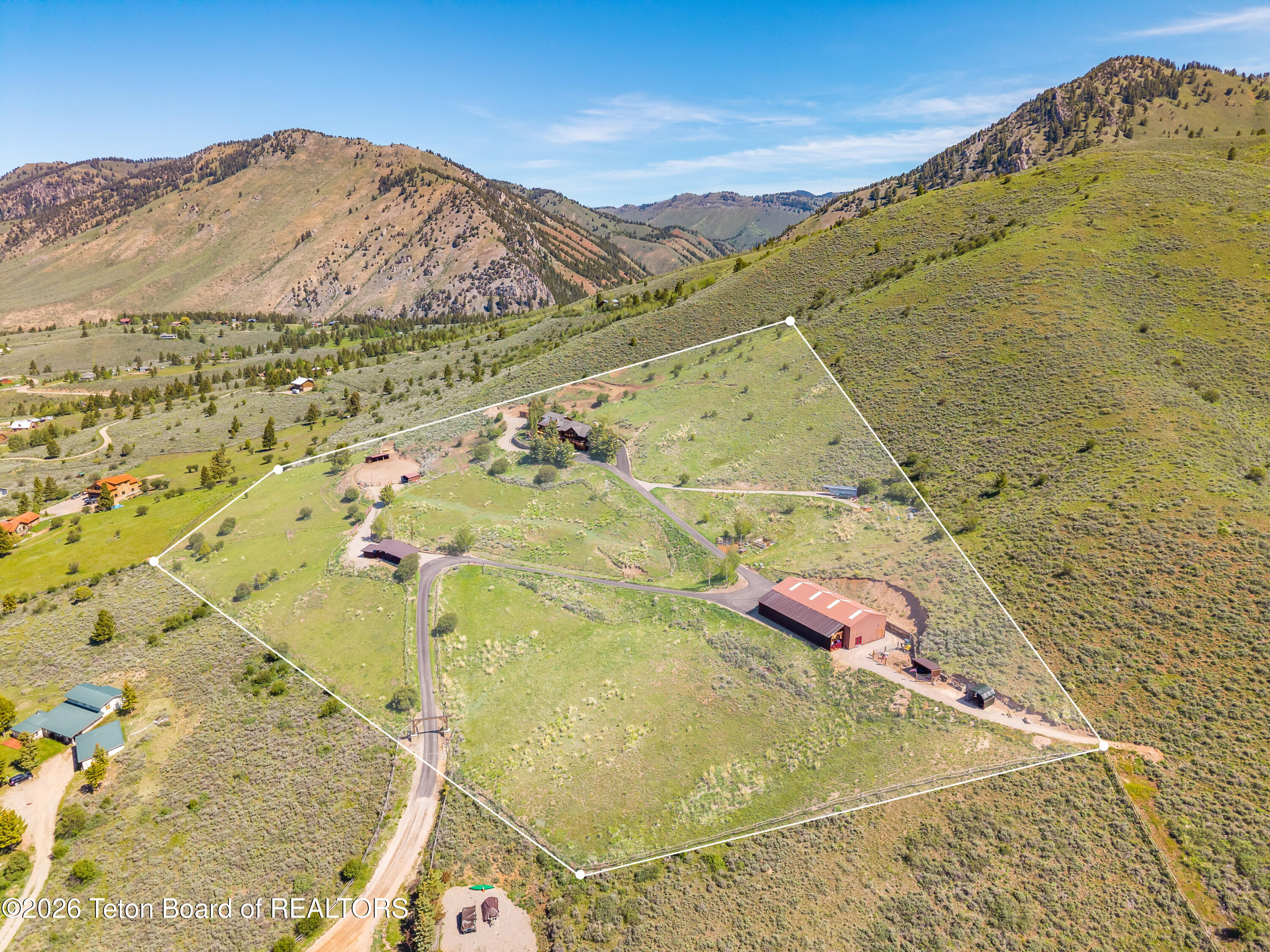 2490 La Bonte Road Jackson, WY 83001 - Photo 42 of 50 Drone Acreage Shop Lines