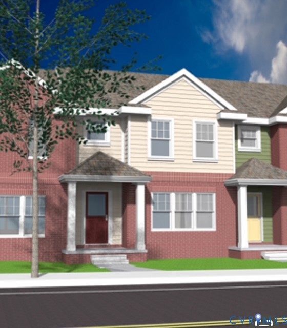 a front view of a house