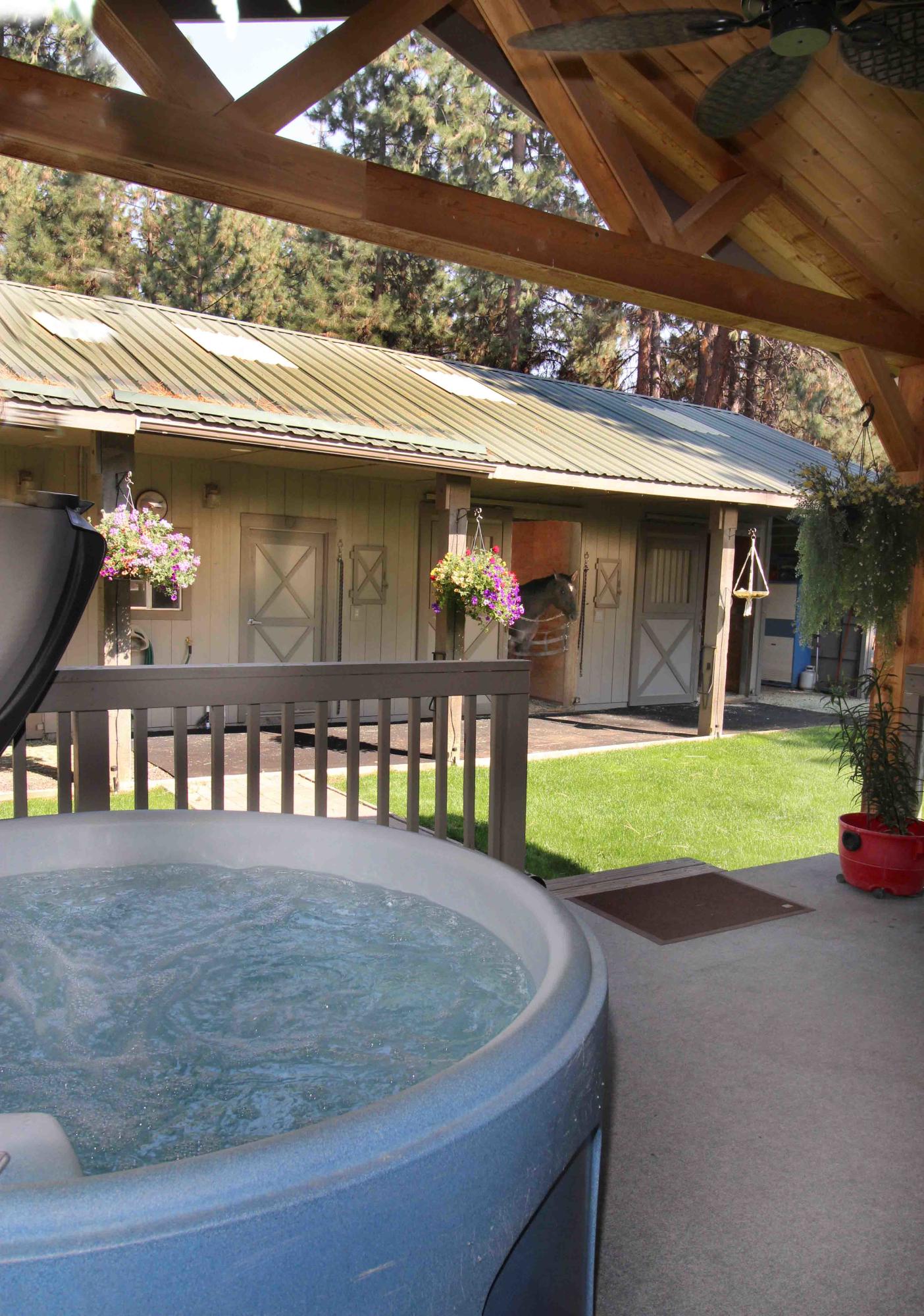 60076 Turquoise Road Bend, OR 97702 - Photo 13 of 43 Covered deck with hot tub