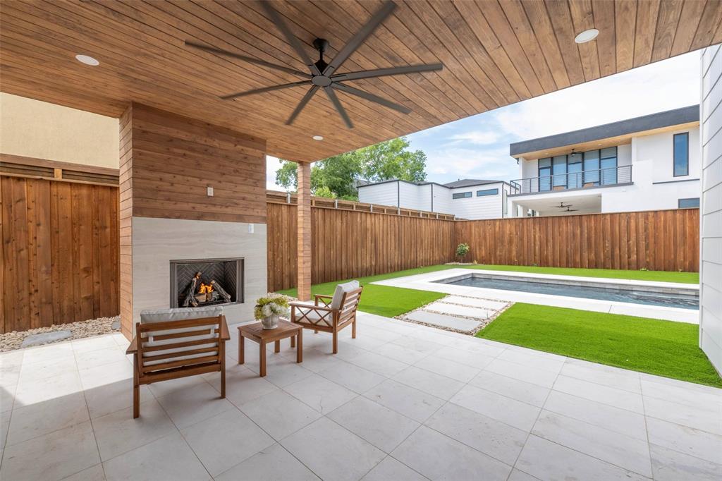 a view of outdoor space with seating