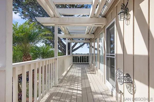 a view of a balcony