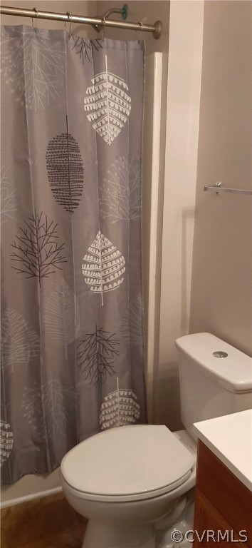 3524 Forest Grove Road Sandy Hook, VA 23153 - Photo 10 of 18 a bathroom with a toilet and a shower