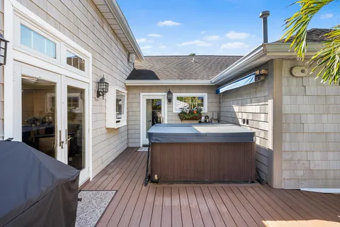 a view of outdoor kitchen and outdoor space