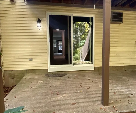 a view of a door of the house